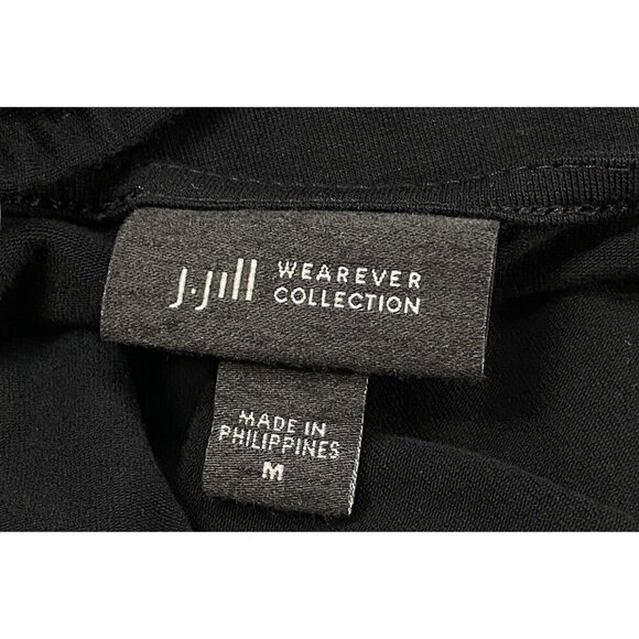 J JILL Wearever Women Sleeveless Pullover Knit Midi Dress Sz M Black Casual 13-8 - Picture 9 of 11